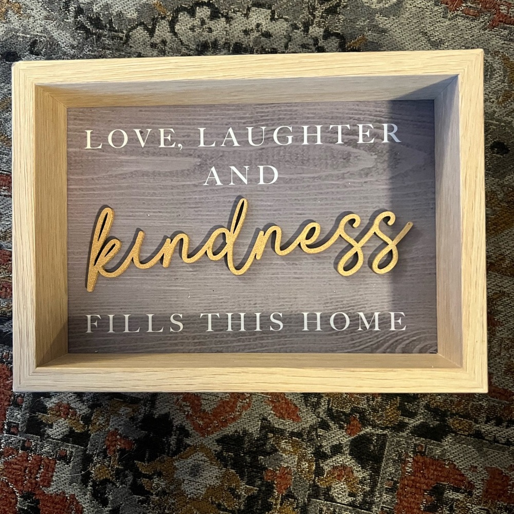 Wooden Home Accent with Inspirational Quote